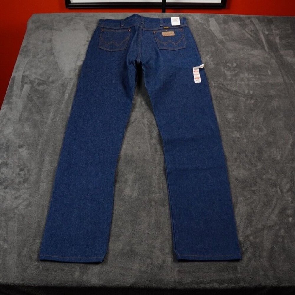 Wrangler Jeans 13MWZ Mens 36x30 Blue Cowboy Cut Original Fit Rigid US Fabric - Picture 6 of 10